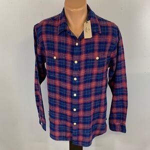 True Grit long sleeve button down flannel shirt.  S (NWT)